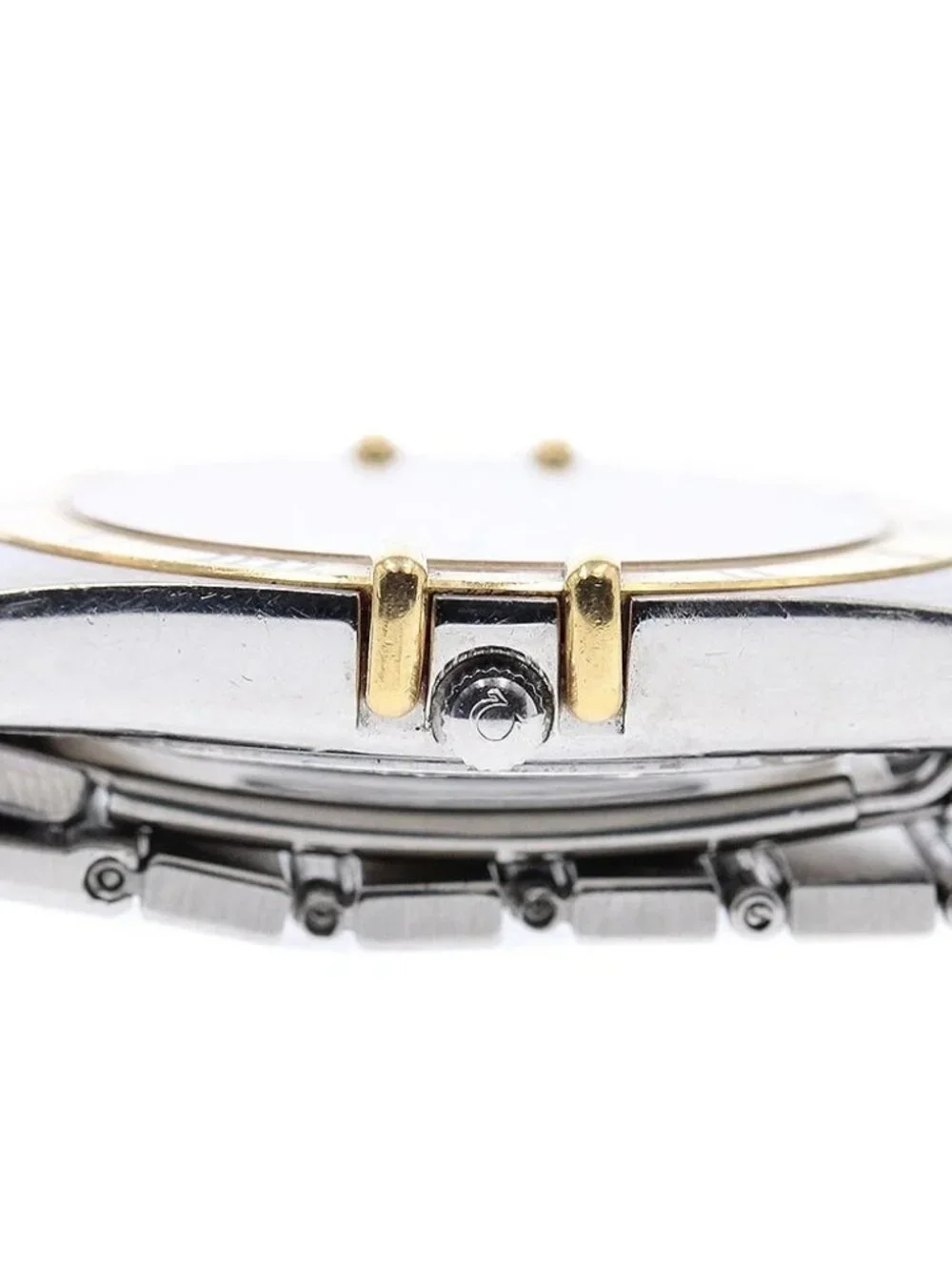 OMEGA Constellation flat bezel Date gold Dial Quartz Men's Watch_958289